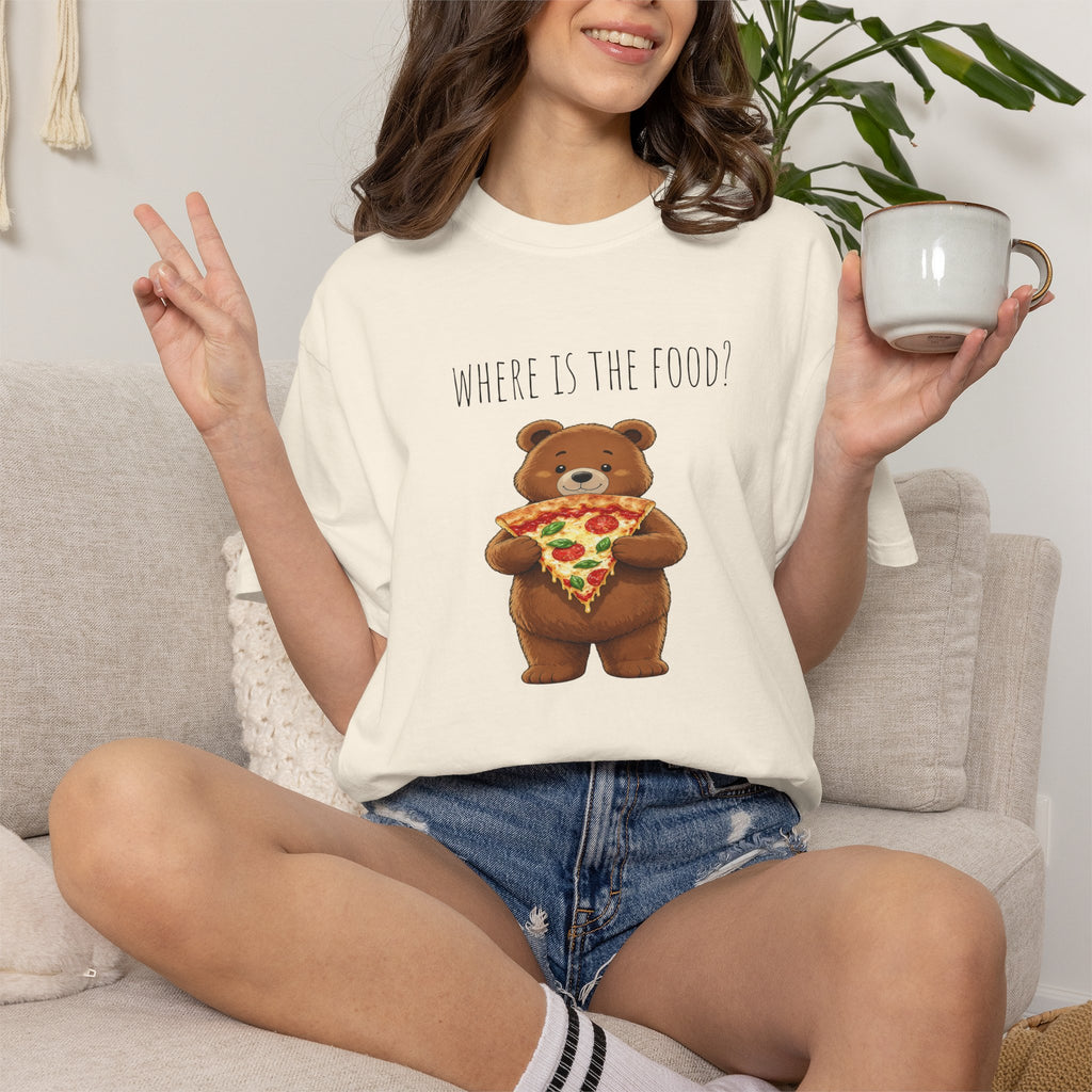 Where Is the Food? Bear Shirt | Cute Hungry Bear T-shirt, Food Lover Graphic Tee