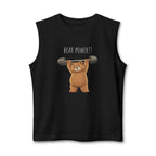 Bear Power Muscle Tank | Cute Gym Bear Shirt | Cute Workout Tank | Unisex Sleeveless Fitness Top | Gift for Gym Lovers