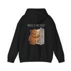 Where Is The Food? Bear Hoodie | Funny Hungry Bear Graphic Hoodie | Cute Foodie Gift | Unisex Cozy Sweatshirt | Front & Back Print