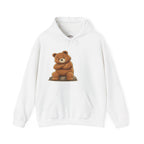 Cute Bear Motivational Hoodie | I Can. I Will. Watch Me. | Front & Back Graphic Unisex Pullover Sweatshirt
