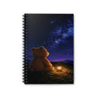Cute Bear Under the Stars Spiral Notebook, Woodland Bear Spiral Notebook, Cozy Stationery Gift, Notebook Gift