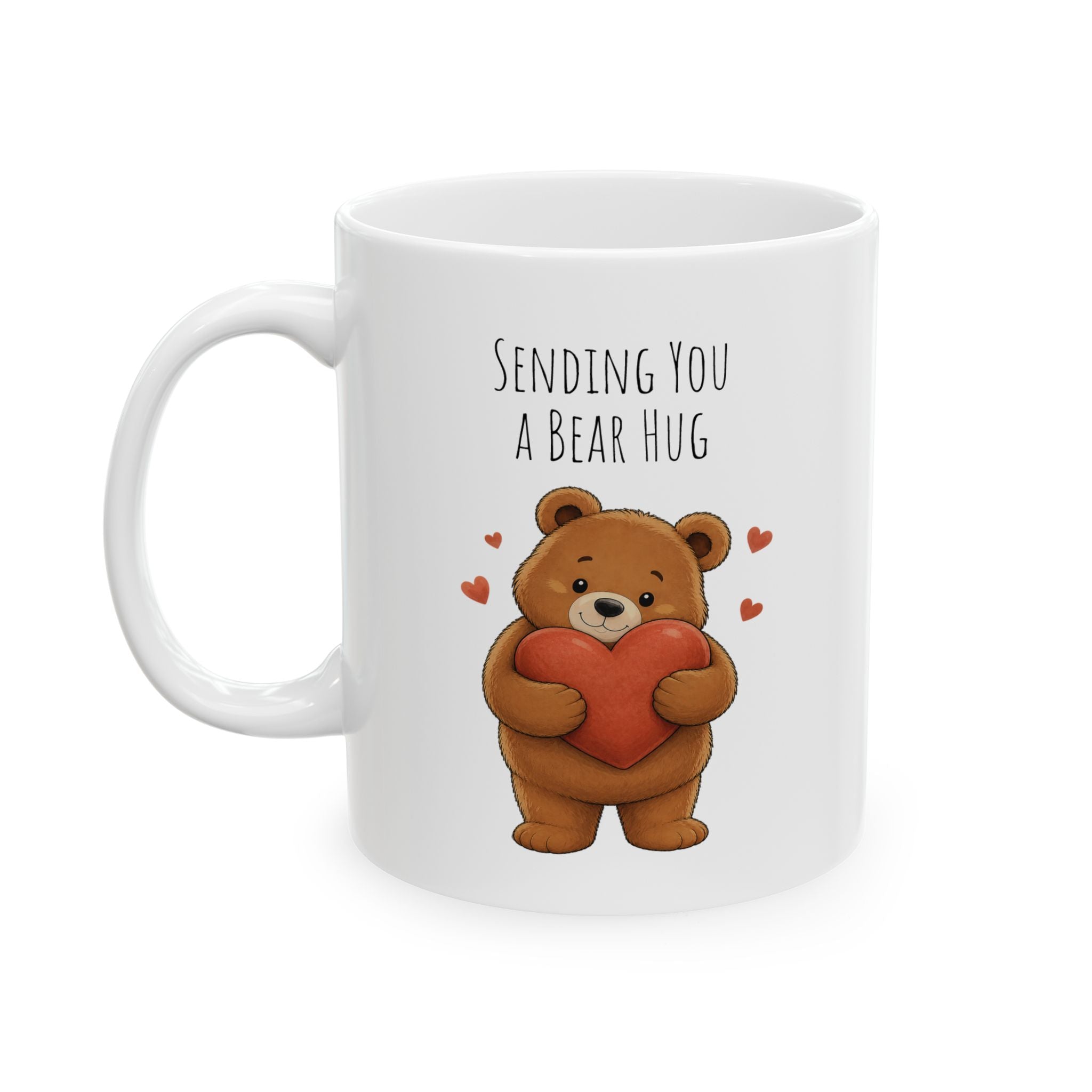Sending You A Bear Hug Mug | Encouragement Gift | Bear Lover Gift | Positive Affirmation Ceramic Mug 11oz,15oz