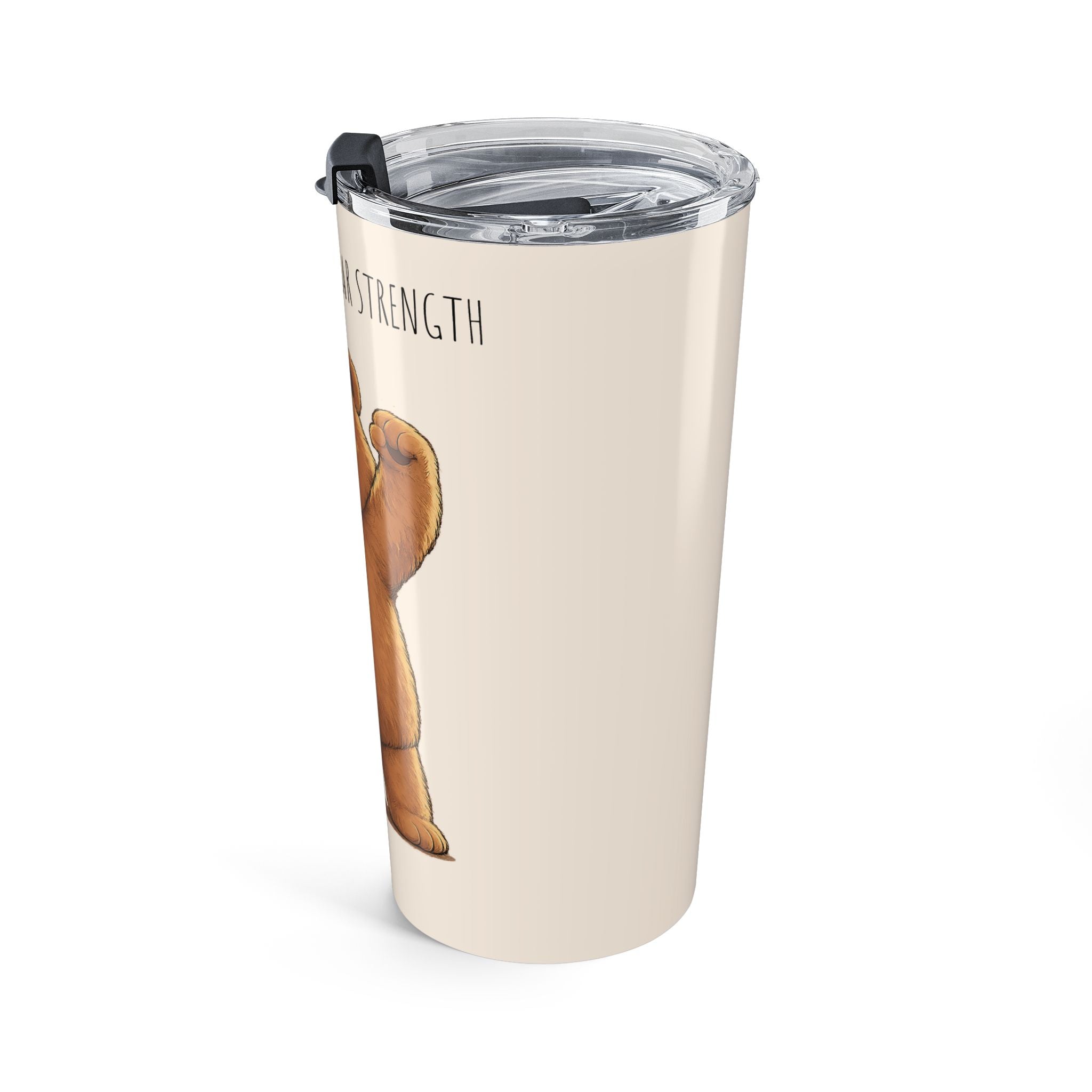Cute Bear 20oz Tumbler | Unleash Your Bear Strength Travel Mug | Insulated Stainless Steel Coffee Cup | Bear Lover Gift