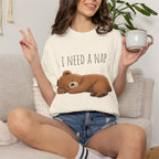 I Need a Nap Bear Shirt, Cute Sleeping Bear T-Shirt, Cozy Animal Graphic Tee, Funny Sleep Lover Gift, Unisex Comfort Colors Tee