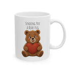 Sending You A Bear Hug Mug | Encouragement Gift | Bear Lover Gift | Positive Affirmation Ceramic Mug 11oz,15oz