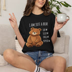 I Am Just a Bear T-Shirt – Eat Sleep Chill Repeat Cute Bear Graphic Tee I Funny Bear Graphic Tee I Bear Lover Gift I Cozy Animal Lover T Shirt