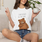 I Am Hungry All the Time Bear Shirt, Cute Hungry Bear T-Shirt, Funny Food Lover Graphic Tee, Cozy Animal Shirt, Unisex Comfort Colors Tee