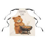 Cute Bear Cooking Apron | Cooking Time Kitchen Apron | Funny BBQ & Baking Apron | Gift for Home Cooks | Bear Lover Gift