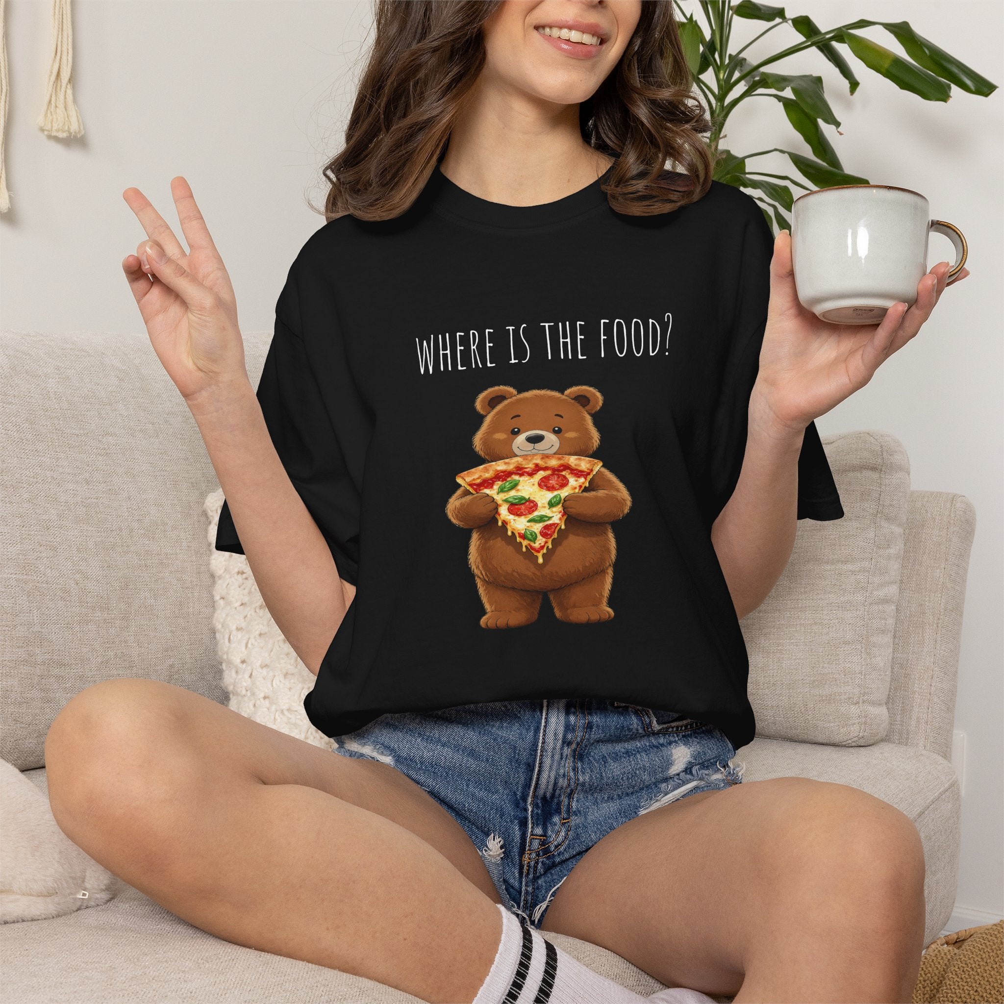 Where Is the Food? Bear Shirt | Cute Hungry Bear T-shirt, Food Lover Graphic Tee