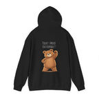 Cute Bear Motivational Hoodie | I Can. I Will. Watch Me. | Front & Back Graphic Unisex Pullover Sweatshirt