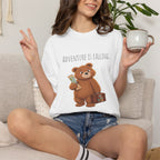 Adventure Is Calling Bear T-Shirt | Cute Travel Bear Shirt | Bear Graphic Tee | Unisex Bear Lover Gift