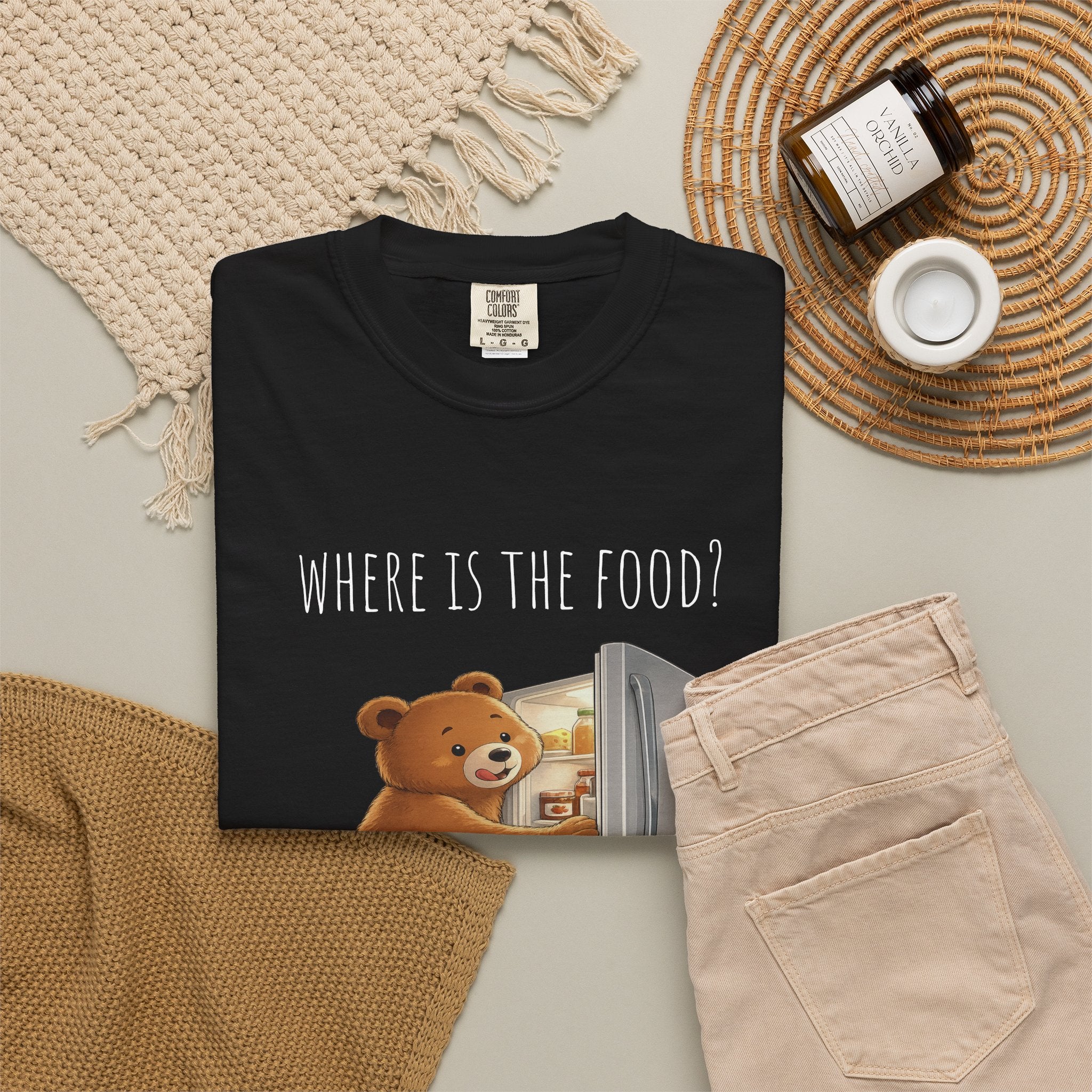 Where Is the Food? Bear Shirt | Cute Hungry Bear T-shirt, Food Lover Graphic Tee