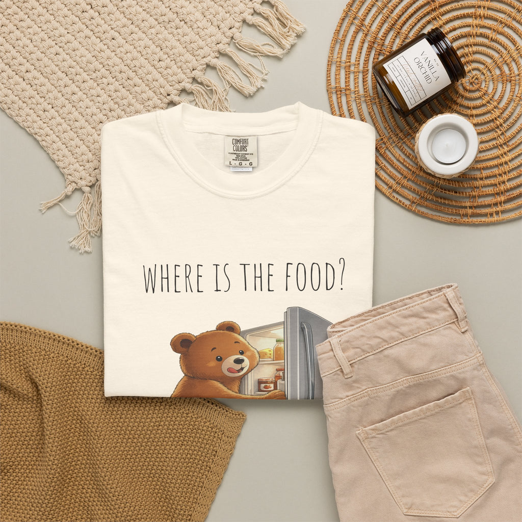 Where Is the Food? Bear Shirt | Cute Hungry Bear T-shirt, Food Lover Graphic Tee