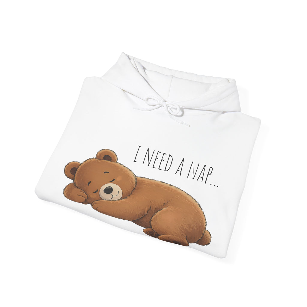 I Need A Nap Bearly Awake Bear Hoodie | Cute Bear Front Back Print