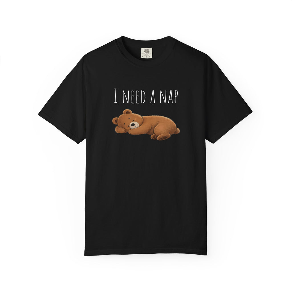 I Need a Nap Bear Shirt, Cute Sleeping Bear T-Shirt, Cozy Animal Graphic Tee, Funny Sleep Lover Gift, Unisex Comfort Colors Tee