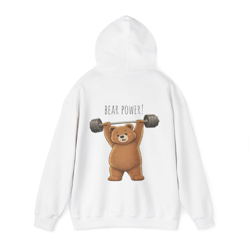 Bear Power Hoodie | Cute Bear Gym Hoodie | Funny Weightlifting Bear Sweatshirt | Unisex Cute Hoodie | Fitness Gift for Men & Women