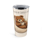 Cute Bear Coffee Tumbler 20oz | Powered by Coffee & Naps Travel Mug | Cozy Bear Gift for Coffee Lovers