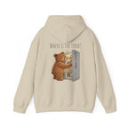 Where Is The Food? Bear Hoodie | Funny Hungry Bear Graphic Hoodie | Cute Foodie Gift | Unisex Cozy Sweatshirt | Front & Back Print