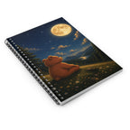 Moonlit Mountain Bear Notebook, Woodland Bear Spiral Notebook, Cozy Stationery Gift, Notebook Gift