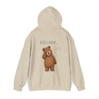 I Need A Nap Bearly Awake Bear Hoodie | Cute Bear Front Back Print Hoodie | Cozy Unisex Sweatshirt | Cute Bear Graphic Hoodie