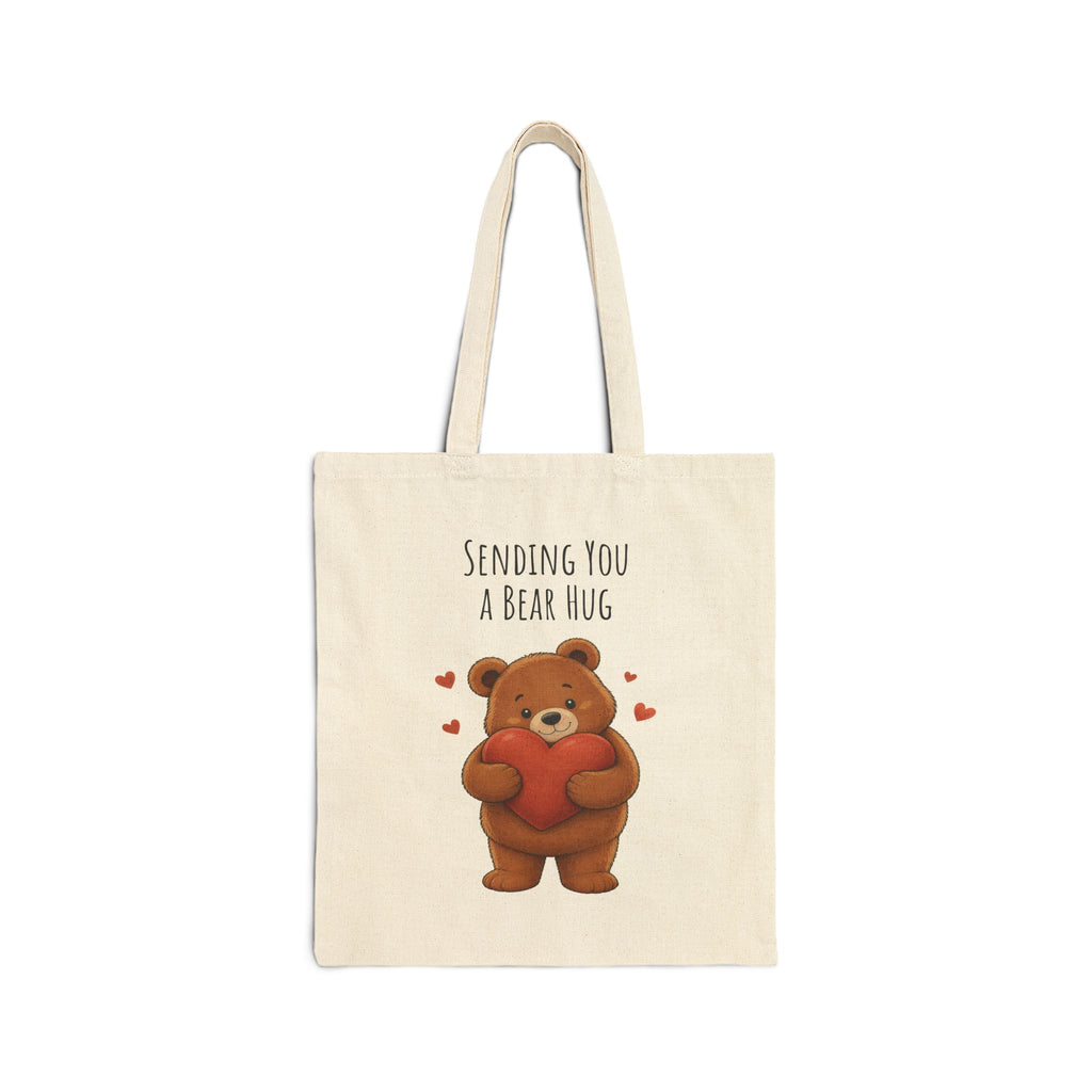 Sending You a Bear Hug Tote Bag| Cute Teddy Bear Reusable Shopping Bag | Bear Lover Gift |Reusable Shoulder Bag