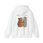 Where Is The Food? Bear Hoodie | Funny Hungry Bear Graphic Hoodie | Cute Foodie Gift | Unisex Cozy Sweatshirt | Front & Back Print