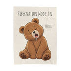 Hibernation Mode On Bear Blanket, Cute Bear Throw Blanket, Cozy Velveteen Plush Blanket, Bear Lover Gift, Funny Animal Blanket