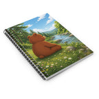 Cute Bear Nature Journal, Woodland Bear Spiral Notebook, Forest River Writing Journal, Notebook Gift