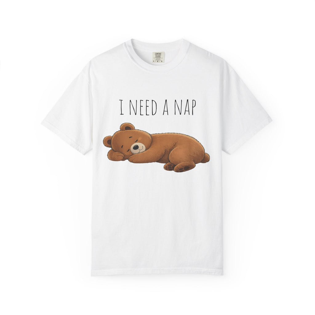 I Need a Nap Bear Shirt, Cute Sleeping Bear T-Shirt, Cozy Animal Graphic Tee, Funny Sleep Lover Gift, Unisex Comfort Colors Tee
