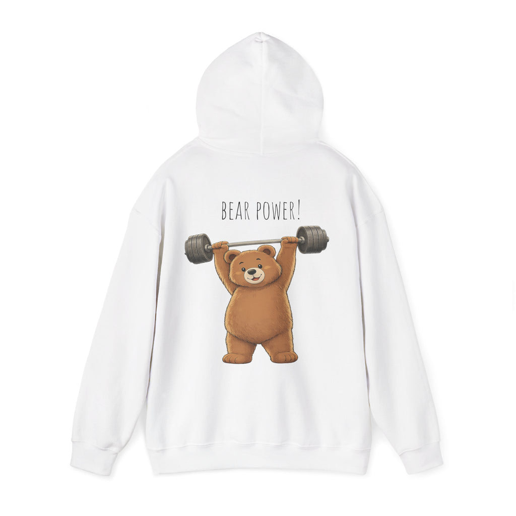 Bear Power Hoodie | Cute Bear Gym Hoodie | Funny Weightlifting Bear Sweatshirt | Unisex Cute Hoodie | Fitness Gift for Men & Women