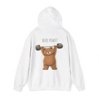 Bear Power Hoodie | Cute Bear Gym Hoodie | Funny Weightlifting Bear Sweatshirt | Unisex Cute Hoodie | Fitness Gift for Men & Women