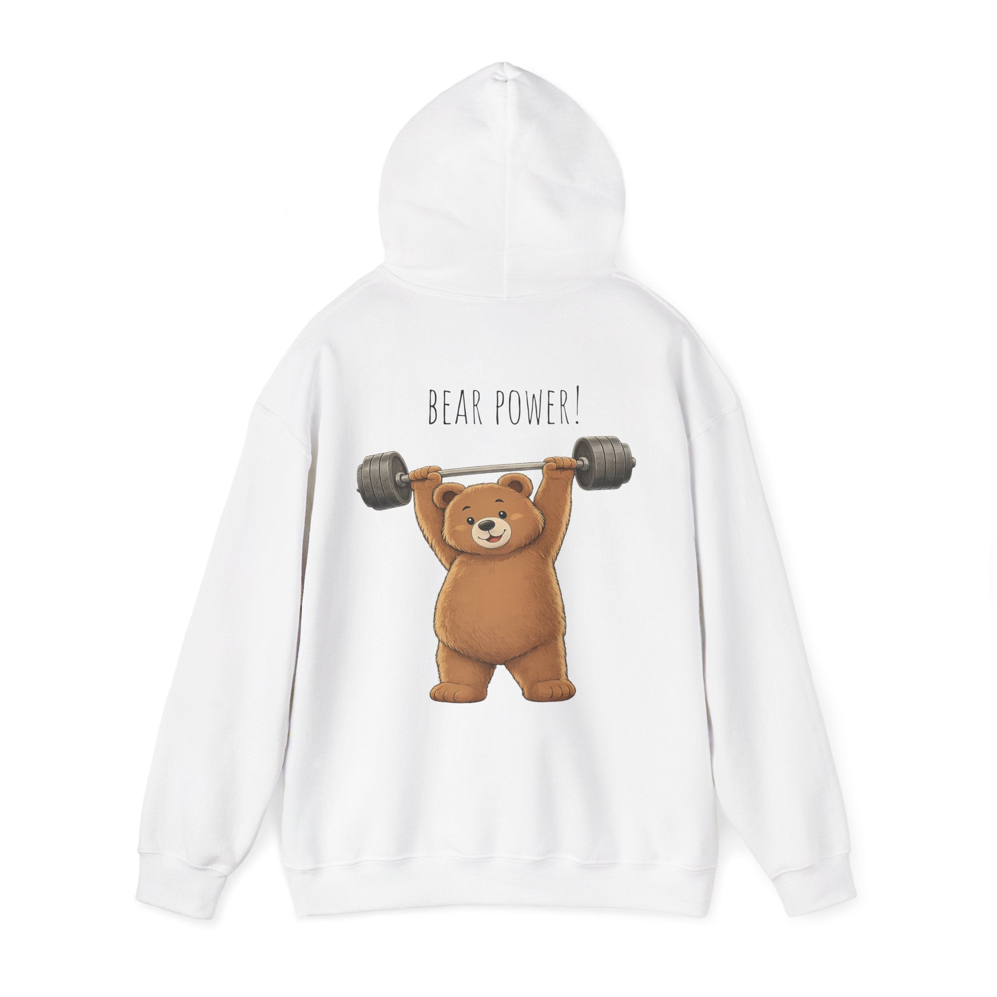 Bear Power Hoodie | Cute Bear Gym Hoodie | Funny Weightlifting Bear Sweatshirt | Unisex Cute Hoodie | Fitness Gift for Men & Women