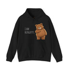 Where Is The Food? Bear Hoodie | Funny Hungry Bear Graphic Hoodie | Cute Foodie Gift | Unisex Cozy Sweatshirt | Front & Back Print