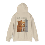 Where Is The Food? Bear Hoodie | Funny Hungry Bear Graphic Hoodie | Cute Foodie Gift | Unisex Cozy Sweatshirt | Front & Back Print