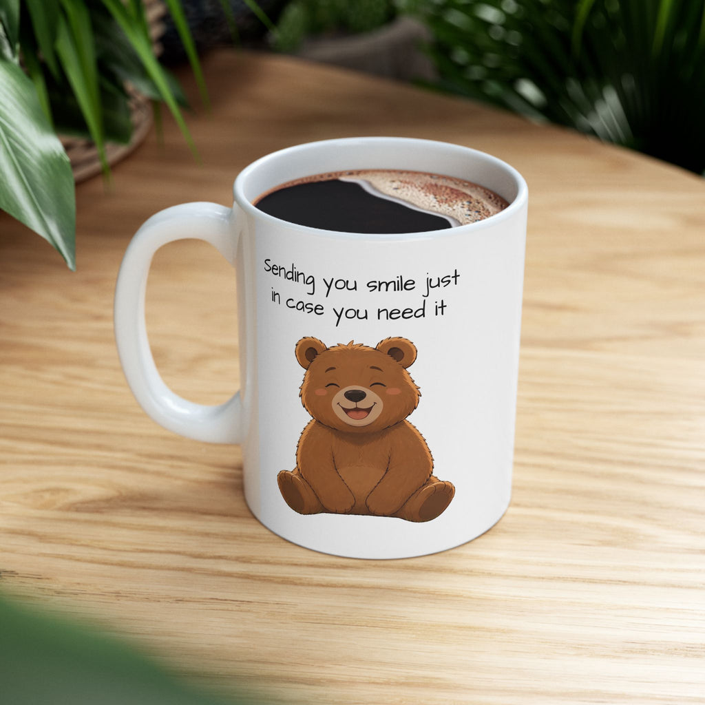 Cute Smiling Bear Mug | Cute Sleepy Bear Coffee Cup Coffee Mug 11oz, 15oz, I Bear Lover Gift, Cozy Tea Cup
