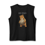 Bear Strength Muscle Tank Top | Cute Gym Bear Shirt | Cute Workout Tank | Unisex Sleeveless Fitness Top | Gift for Gym Lovers