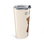 Cute Bear Tumbler 20oz | Hello Hooman Travel Mug | Insulated Stainless Steel Cup | Bear Lover Gift
