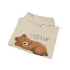 I Need A Nap Bearly Awake Bear Hoodie | Cute Bear Front Back Print