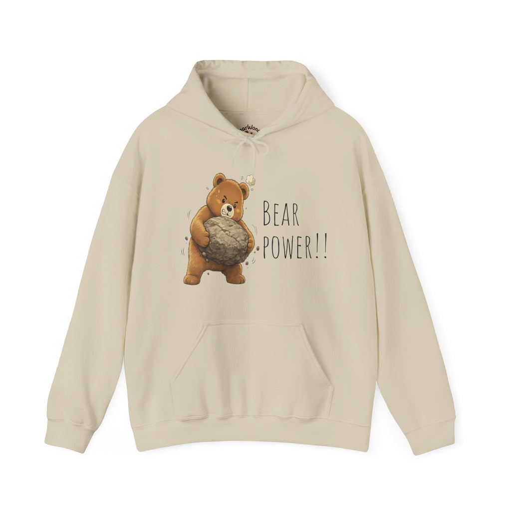 Bear Power Hoodie | Cute Bear Gym Hoodie | Funny Weightlifting Bear Sweatshirt | Unisex Cute Hoodie | Fitness Gift for Men & Women