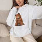 Cute Bear Motivational Hoodie | I Can. I Will. Watch Me. | Front & Back Graphic Unisex Pullover Sweatshirt