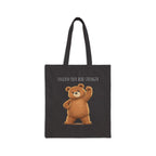 Cute Bear Canvas Tote Bag | Unleash Your Bear Strength| Motivational Reusable Tote | Bear Lover Gift |Reusable Shoulder Bag