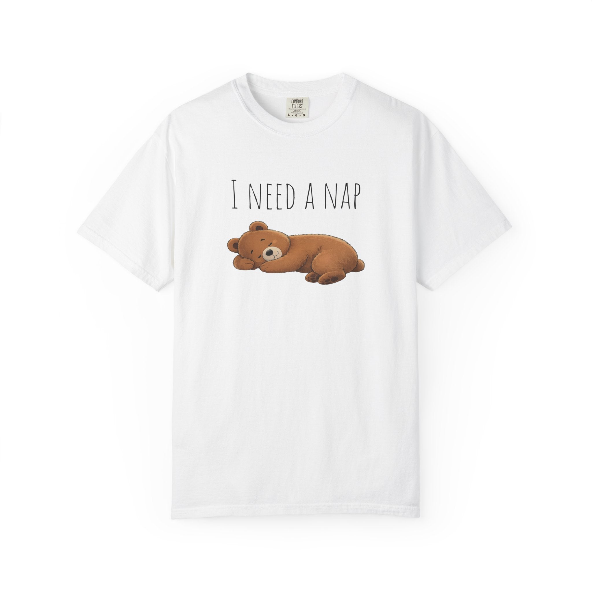 I Need a Nap Bear Shirt, Cute Sleeping Bear T-Shirt, Cozy Animal Graphic Tee, Funny Sleep Lover Gift, Unisex Comfort Colors Tee