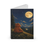 Moonlit Mountain Bear Notebook, Woodland Bear Spiral Notebook, Cozy Stationery Gift, Notebook Gift