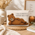 Cute Teddy Bear Makeup Bag, Funny Vacation Quote Cosmetic Pouch, Travel Lover Gift, Bear Zipper Pouch, Toiletry Bag for Women