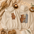 Where Is The Food? Bear Hoodie | Funny Hungry Bear Graphic Hoodie | Cute Foodie Gift | Unisex Cozy Sweatshirt | Front & Back Print