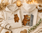 Where Is The Food? Bear Hoodie | Funny Hungry Bear Graphic Hoodie | Cute Foodie Gift | Unisex Cozy Sweatshirt | Front & Back Print