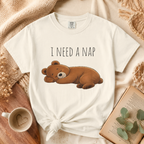 I Need a Nap Bear Shirt, Cute Sleeping Bear T-Shirt, Cozy Animal Graphic Tee, Funny Sleep Lover Gift, Unisex Comfort Colors Tee