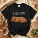 I Need a Nap Bear Shirt, Cute Sleeping Bear T-Shirt, Cozy Animal Graphic Tee, Funny Sleep Lover Gift, Unisex Comfort Colors Tee