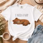 I Need a Nap Bear Shirt, Cute Sleeping Bear T-Shirt, Cozy Animal Graphic Tee, Funny Sleep Lover Gift, Unisex Comfort Colors Tee