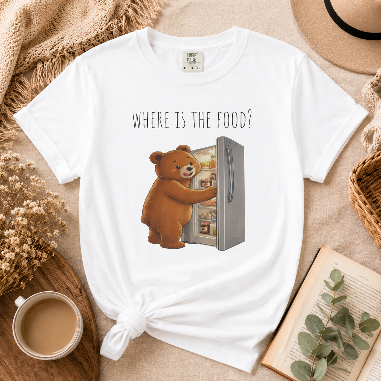 Where Is the Food? Bear Shirt | Cute Hungry Bear T-shirt, Food Lover Graphic Tee
